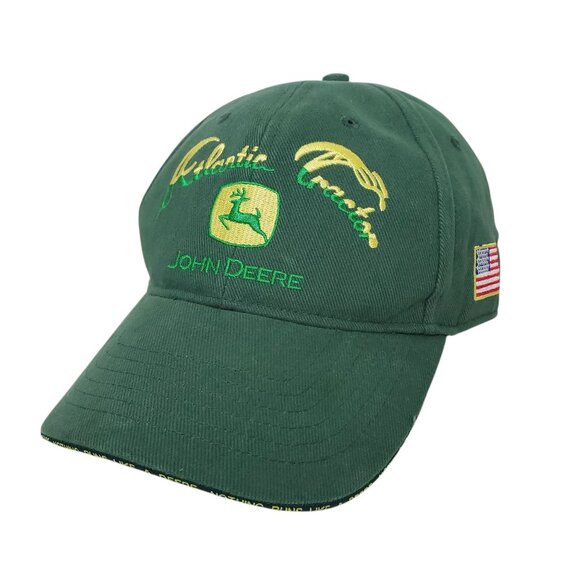 John Deere Atlantic Tractor Nothing Runs Like A Deere Hat American Flag Patch - Picture 1 of 12